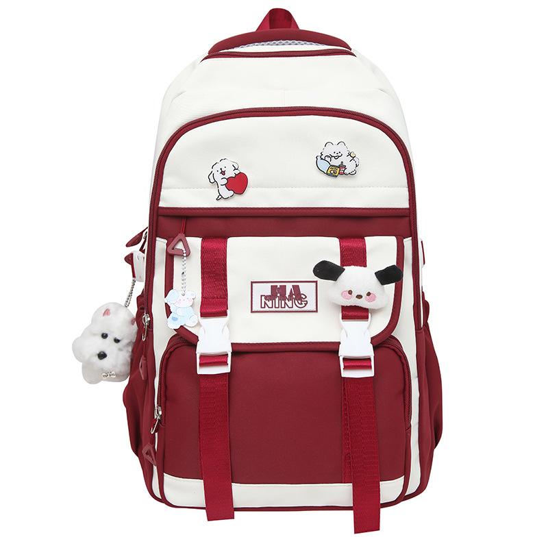 Children's Schoolbags Elementary School Students  Girls Junior High School Students  Large Capacity  High Appearance  Two Piece Backpack
