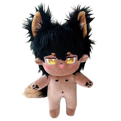 Niannyyhouse 20cm Plush Toy Brown with Skeleton, Tail, No Attributes, Normal Body, Doll, Dress Up (a-2)