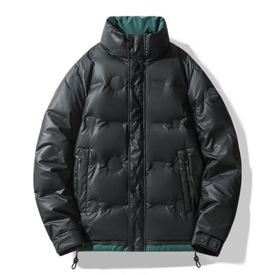 Men's Winter Short White Duck Down Windproof and Warm Stand-up Collar Sports Casual Fashion Versatile Jacket