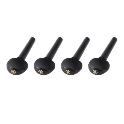 4PCS Viola Tuning Pegs Ebenholz Stanzen String Welle Peg Ersatz Violine Zubehör Schwarz