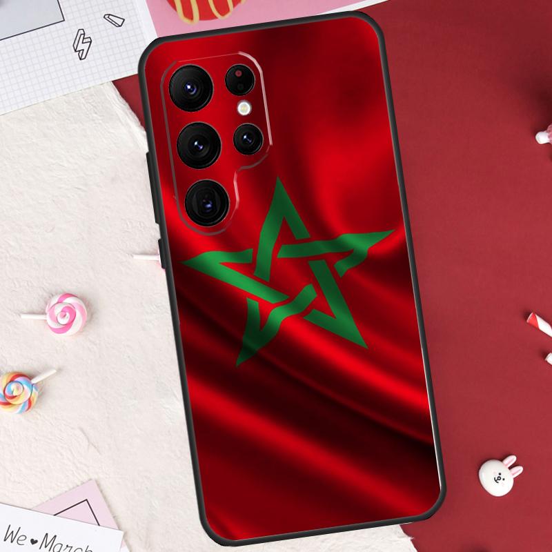 Marokko Flagge Marokkanische Hülle Für Samsung Galaxy S21 S22 S23 S24 S25 S26 Ultra S10 S25 Plus S25 FE S20 FE Hülle Schale
