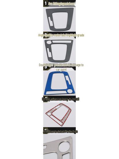 Stainless Steel Central Console Cup Holder and Shift Panel Ring for 16 Bora