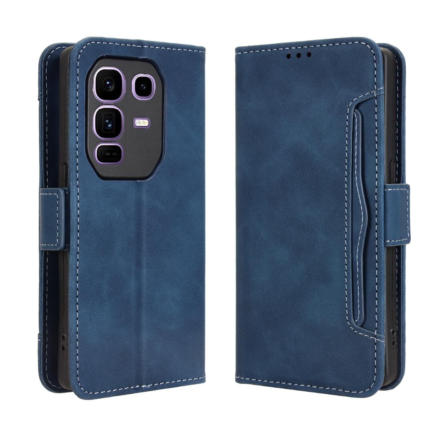 

For Infinix Note 50 Pro+ 5G Leather Case Phone Wallet Cover with Multiple Card Slots Blue