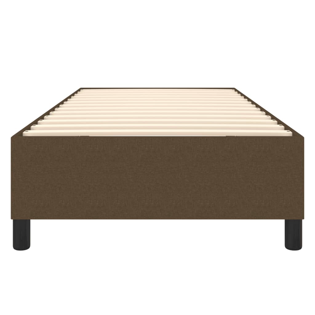 Box Spring Bed Frame Dark Brown 80 x 200 cm Fabric