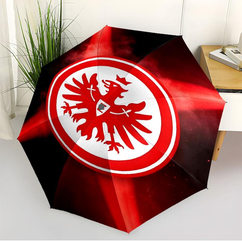 Eintracht Frankfurt Print Automatic Open Close Umbrella, Portable Foldable Umbrella, for Outdoor Commute Camping Trip, Ideal Birthday Gift