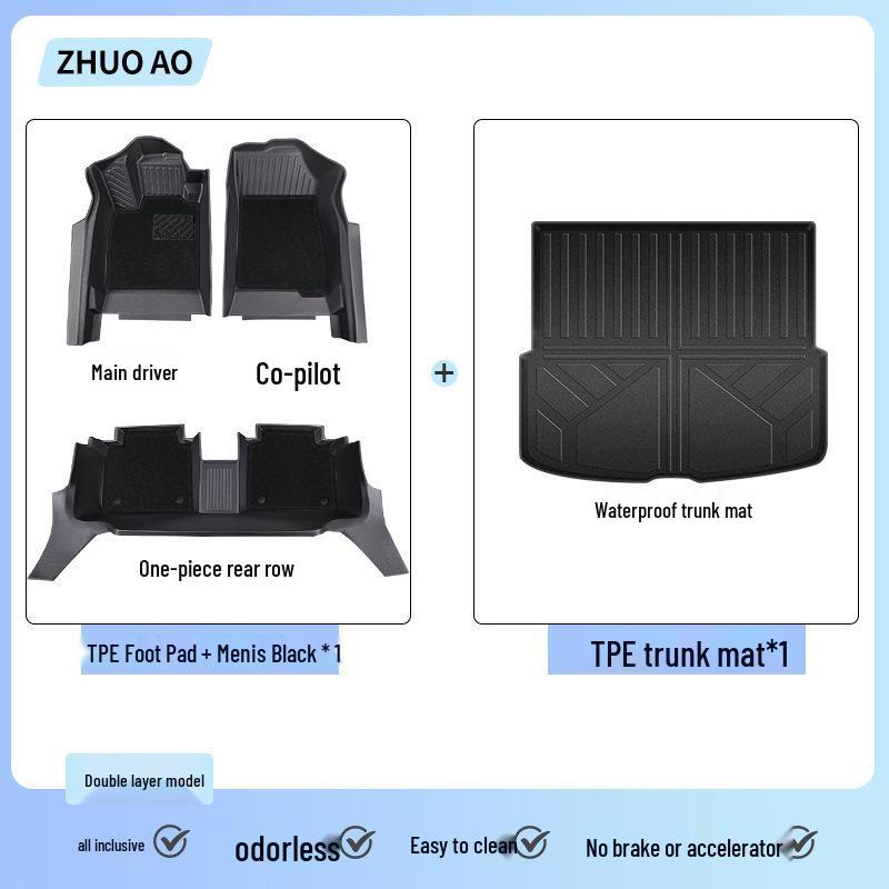 Yongjue TPE Full Coverage Floor Mats for RAV4 - Stylish Car Interior Decor