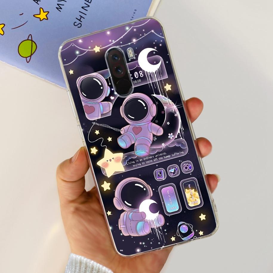 Para Xiaomi Pocophone F1 Funda Poco F1 Moda Flor Cubierta Silicona Suave Delgada Funda de Teléfono Para xiaomi Pocophone F1 Global F 1 Funda