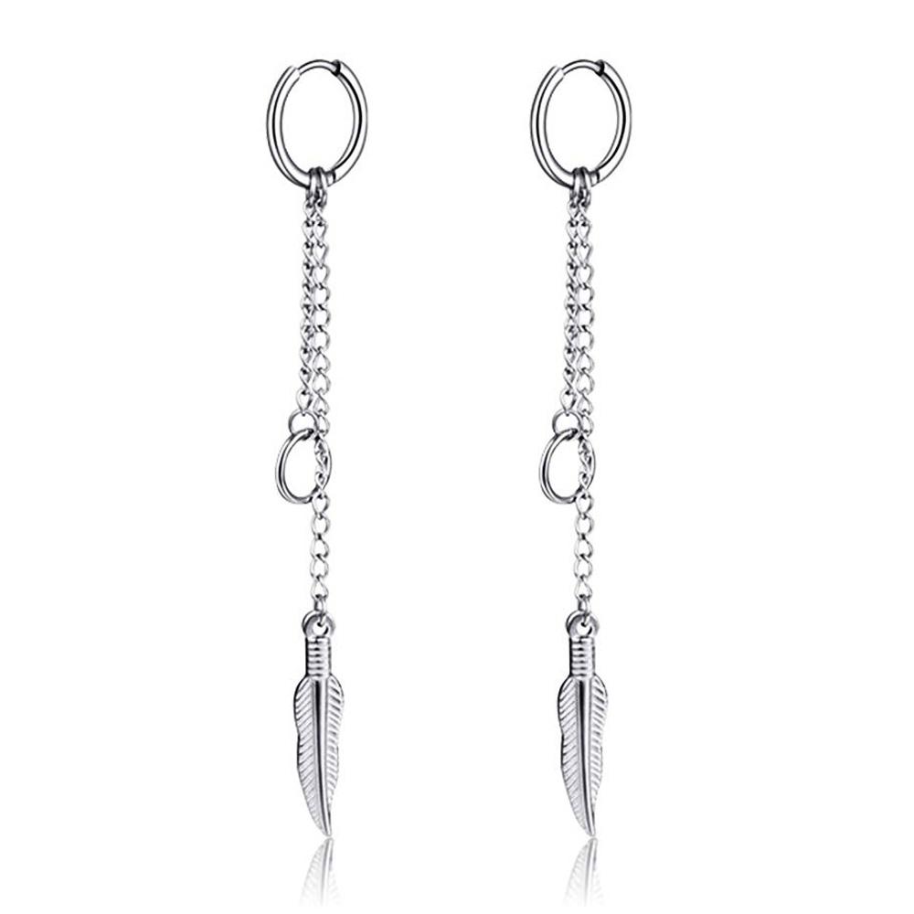 1 Pair Different Types Shape Unisex Silver Color Stainless Steel Piercing Earring For Women Men Punk Gothic Barbell Earring