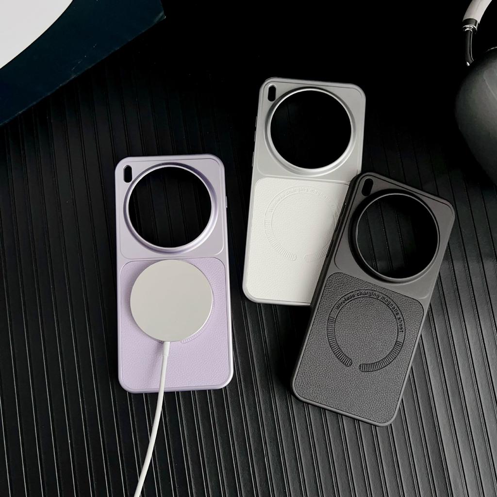 Litchi leather pattern magnetic suction is suitable for VIVOX300Ultra mobile phone case X200Pro anti-drop all-inclusive second-change protective case
