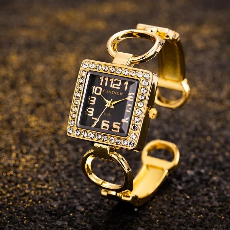 Orologio da donna di marca di lusso, stile elegante, cinturino in metallo, quadrato, orologio al quarzo alla moda per donna, orologio da polso da donna