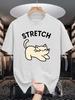 Unisexs Cute Stretch Lazy Cat Graphic Tshirt Lovely Pet Crew Neck Tees Casual Tops For Male Cat Admirers Cartoon Daily Gift
