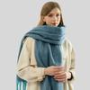 Scarf Autumn and Winter New Women's Shawl Long Tassel Thick Beard Versatile Thickened Skin-friendly Solid Color Scarf