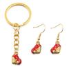 3 Styles DIY Heart Crown Enamel Charms: Stainless Steel Drip Oil Gold Pendants