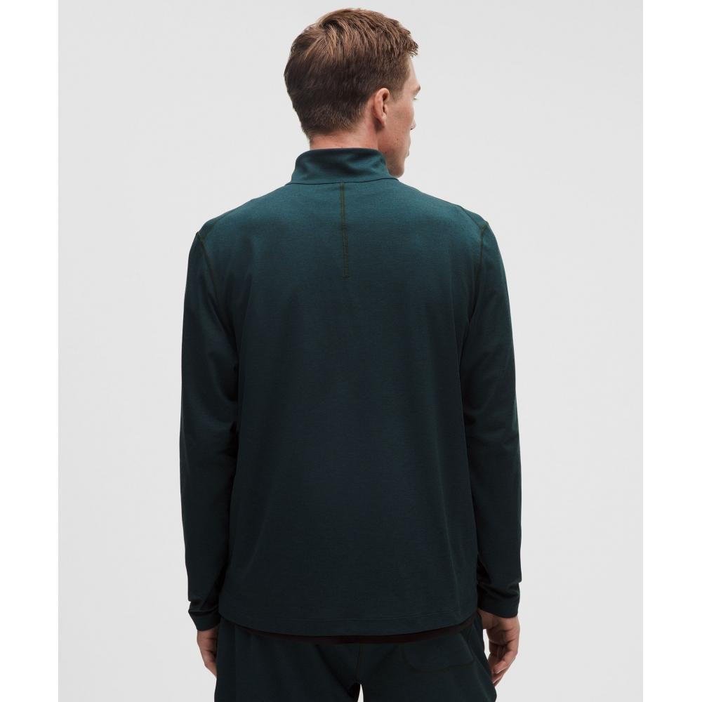 Lululemon Soft Jersey Half Zip Heathered Rainforest Green Heathered Indochine Blue