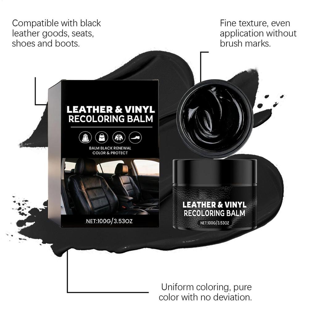 Home Leather Balm 100g Scratch Filling with Sponge Home Leather Recoloring Cream for Sofa Couch Chair Headboard Car Seats Bags