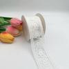 Off White Embroidery Flower Trimmings for Clothing, DIY Sewing Lace Fabrics, Wedding Dresses, Sewing Accessories, 5Yards
