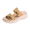 Plus Size Shoes for Women Summer Fashion 2026 Women Slip On Platform Wedges Comfortable 35-42 Peep Toe Non-slip Slippers