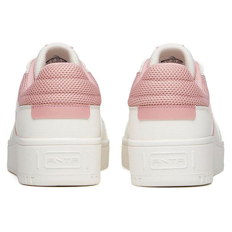 Anta Non-Slip Lightweight Low-Top Skate Shoes Women Sneakers White Pink 922128068-2