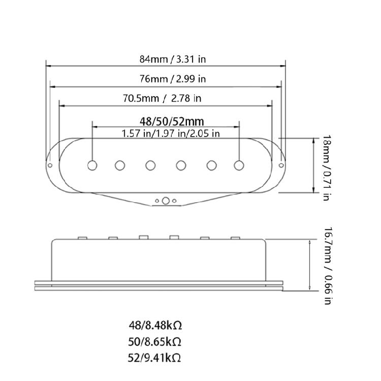 3Pcs Electric Guitar Pickup Replacement Neck/Middle/Bridge Single Coil Guitar Pickups with Screws and Springs Enduring