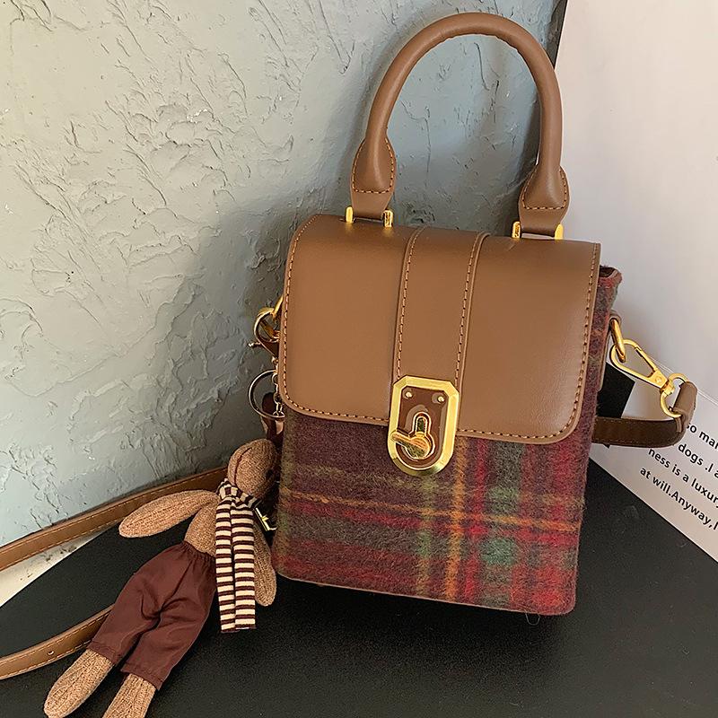 

Женская высококлассная универсальная мини-сумка в клетку, ручная, на одно плечо, кроссбоди