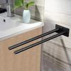 Stainless Steel Towel Holder Wall Mounted Bathroom Towel Rack Double Bar Towel Clothes Shelf Holder Hanger Bathroom Organizer