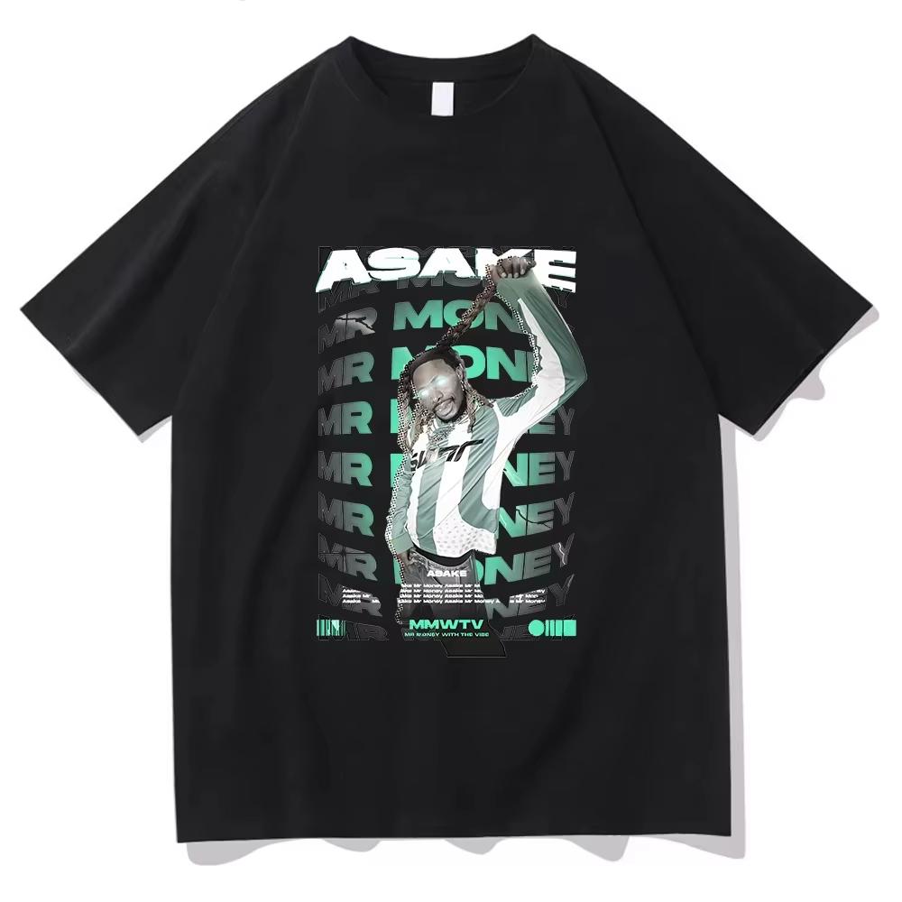

2026 Asake T-shirt Graphic Printing Hip Hop High Quality Tee-shirt Gothic Cotton Tshirt Ropa Hombre Fashion Punk Clothes Ins ... S
