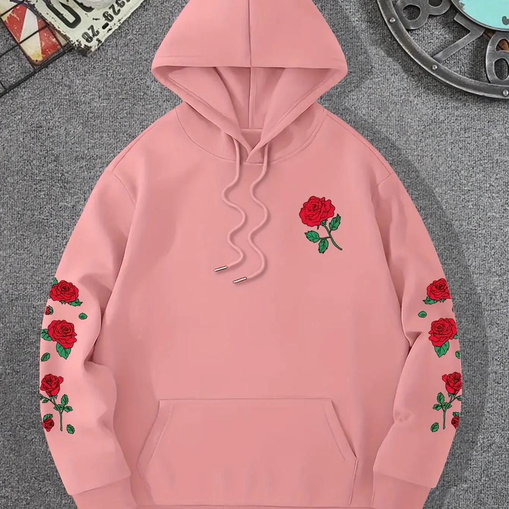 New Autumn And Winter Casual Men's Loose Fleece Warmth Hooded Sweatshirt Casual Multi-purpose 2D Top