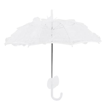 White Mini Bridal Lace Umbrella Parasol Wedding Supplies Banquet Stage Photography Prop