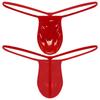 Herren-Slip aus Wet-Look-Leder mit G-String, Mikro-Tanga, Bulge-Beutel, niedrige Unterwäsche