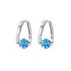 French Shiny Luxury Zircon Metal Earrings Korean Fashion Jewelry Halloween Girl's Design Sense Unusual Accessory for Woman 