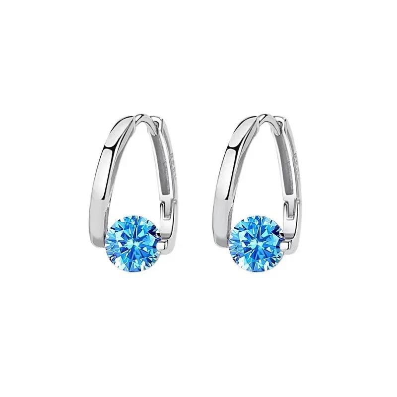French Shiny Luxury Zircon Metal Earrings Korean Fashion Jewelry Halloween Girl's Design Sense Unusual Accessory for Woman