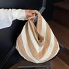 Women Crochet Tote Hollow Out Beach Large Capacity Fashion Knitted Hobo Simple Shopping Bag for Travel Vacation