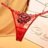 Japanese Embroidered Flower Spice Girls Thong Breathable Mesh Sexy Hot Low Waist Adjustable Belt Ladies Large Size Panties