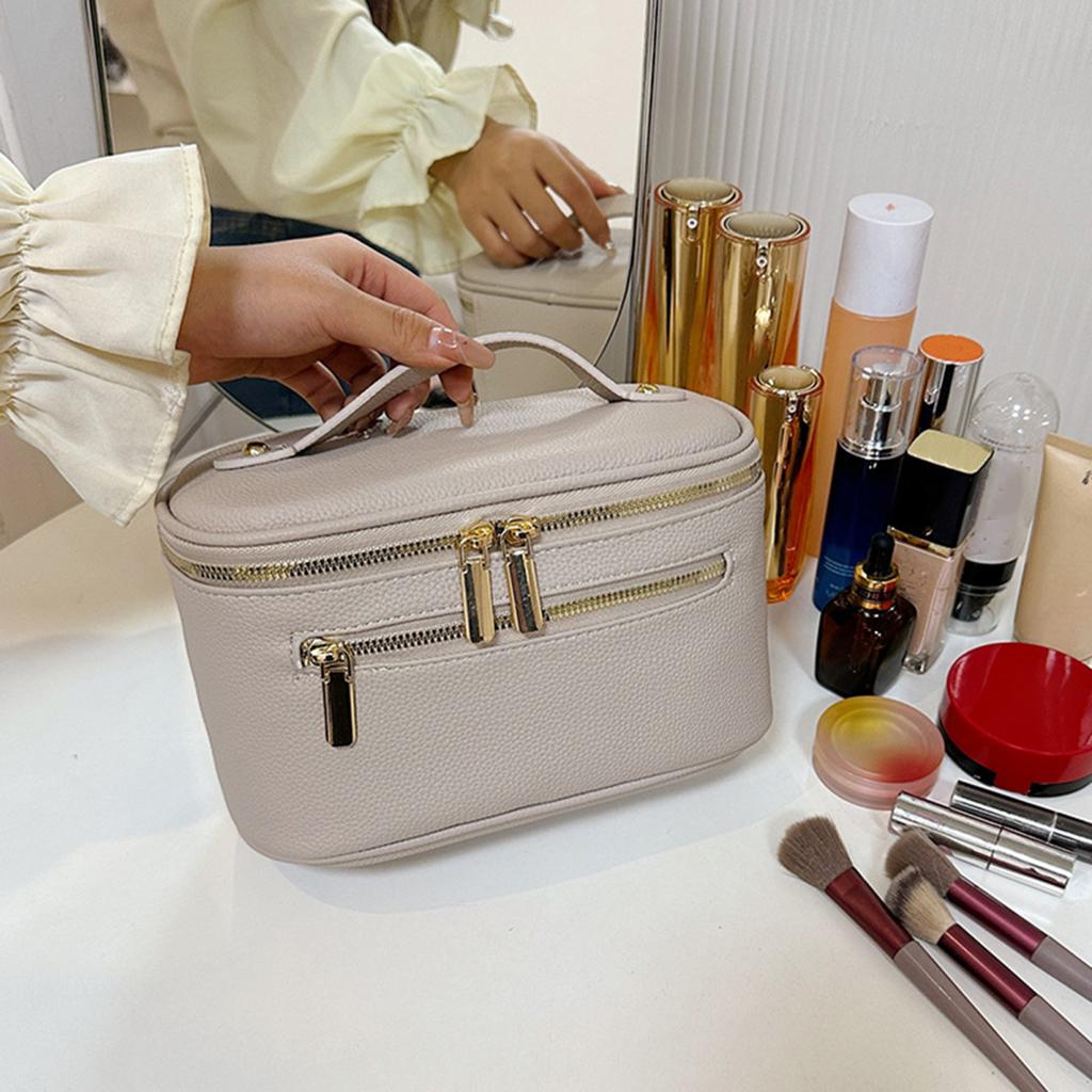 Kosmetyczka, kosmetyczka z uchwytem, duża pojemność, zapięcie na suwak, lekka, przenośna kosmetyczka, kosmetyczka podróżna