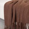 Hollow Grid Knit Blanket – Spring & Summer Wool Cover for Sofa, Office, or Bed.