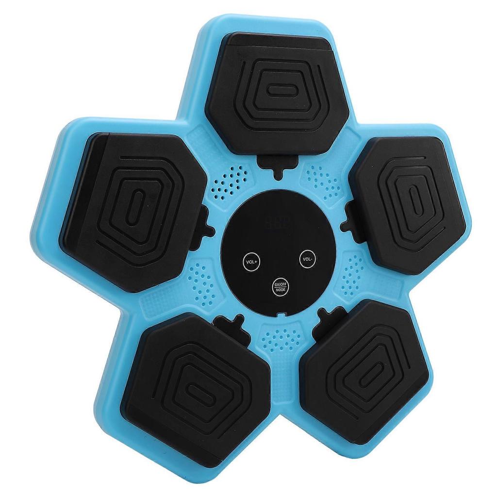 Music Boxing Machine Wall Mounted Rechargeable Bluetooth Electronic Boxing Target for Kids Home Gym Blue