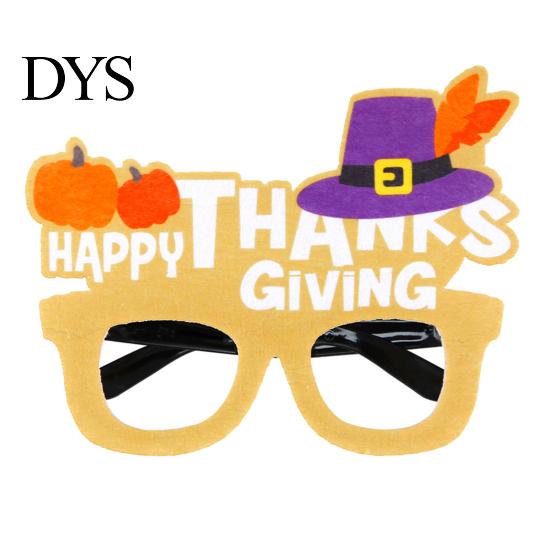 Cute Thanksgiving Gift for Parties Turkey Glasses, Funny Harvest Party Eyewear Kids Festive Orange Holiday Decorations Adults, Felt Pumpkin
