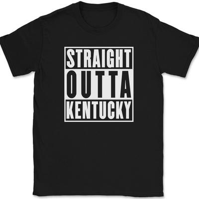 Straight Outta Kentucky T-Shirt Lustiger Humor Staatsstolz Zuhause USA T-Shirt
