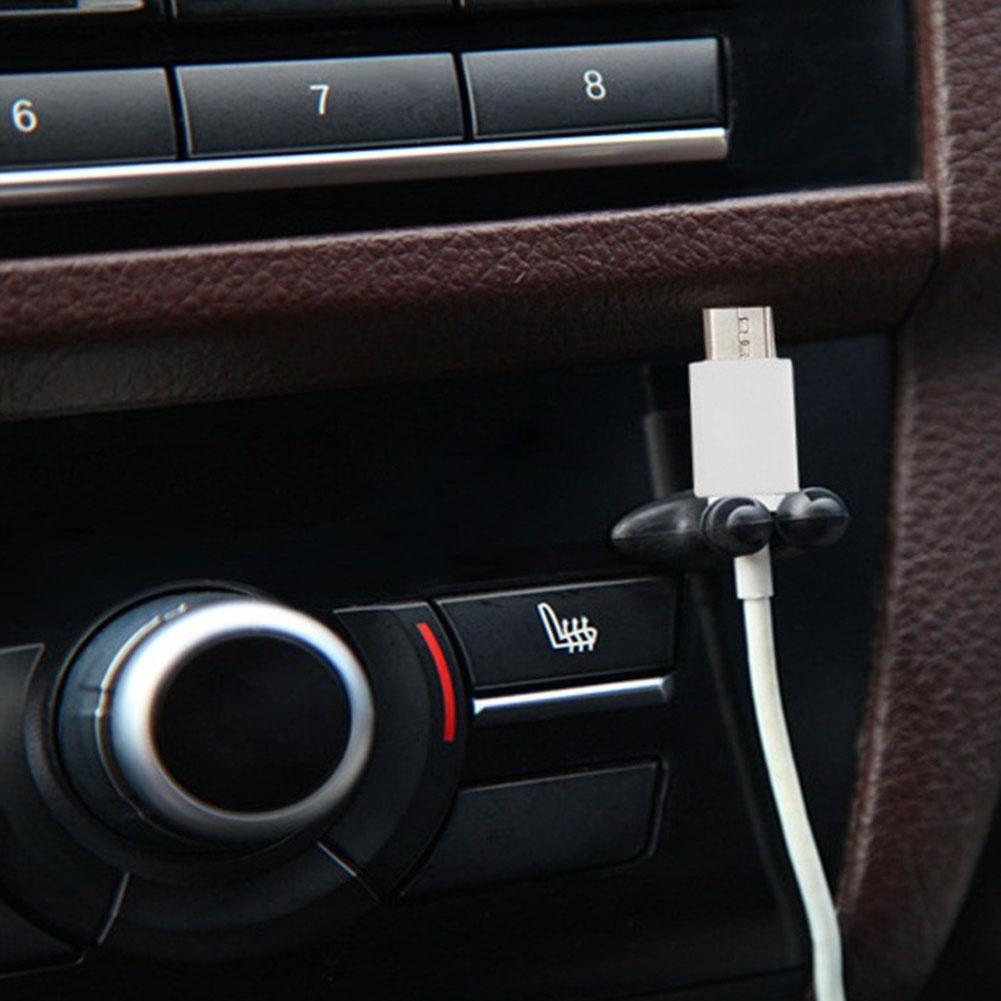 8 Pcs Car Charger Line Clasp Clamp Headphone USB Cable Car Clip