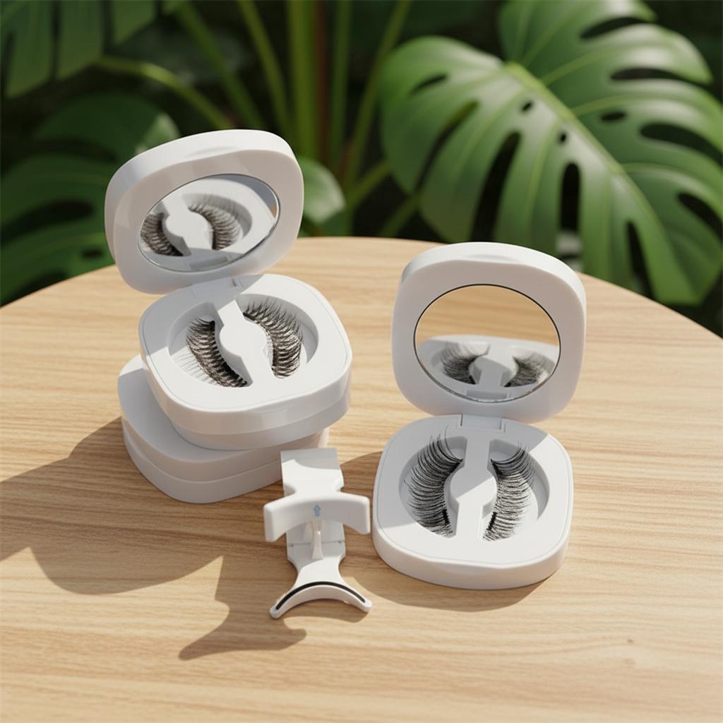 New 3d cat Eye Lashes Dramatic Look Magnetic Eyelashes with Custom Lash Box