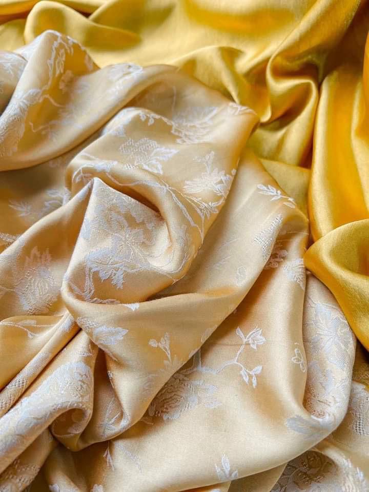 Dunhuang Silk Jacquard Two-Color Imitation Cheongsam Hanfu Fabric