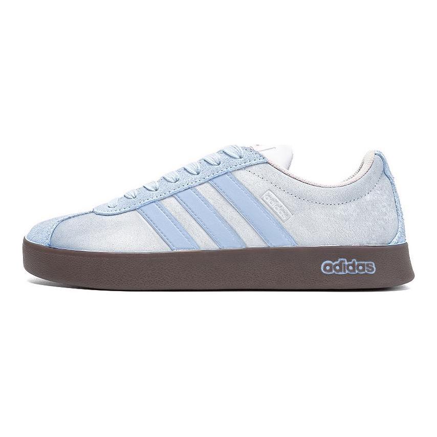 Adidas Neo Vl Court Sugar Poem, Amber Leather Low top Skateboard Shoes Unisex Blue Gray HQ1802(Team189-)