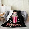 Popcorn All Season,Bed Blanket Cinema Poster Blanket, for Kids Boys Girls Teens Decor Movie Theater Food Blanket Home Decor