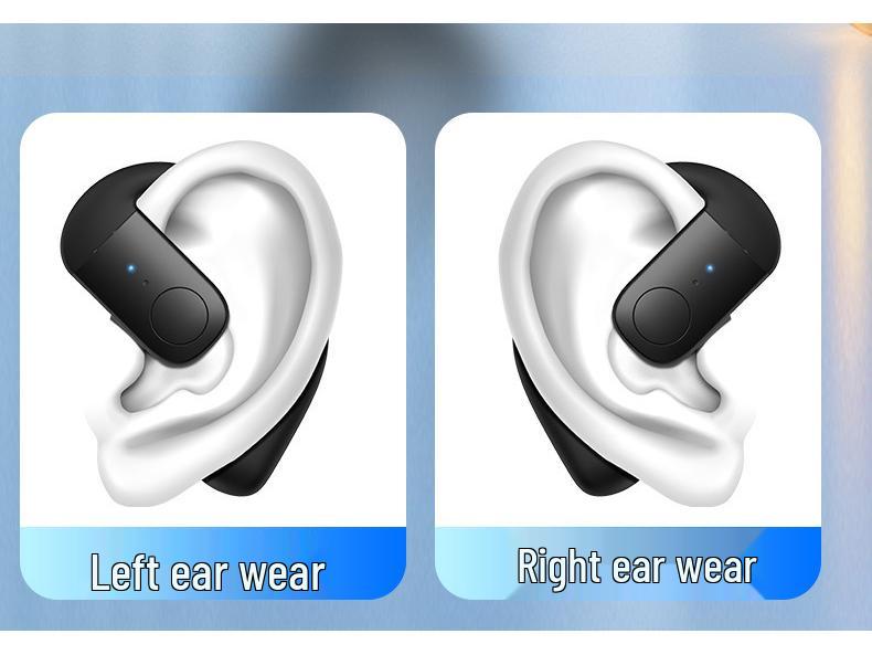 Wireless Non-In-Ear Bluetooth Earphones with Anti-Drop Design, Long Battery Life, and Noise Reduction