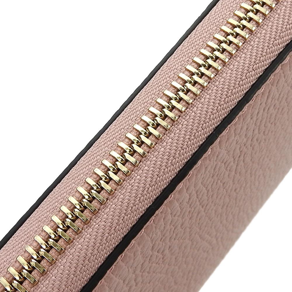Used GUCCI Purse 449347 Interlocking Leather Pink Pink Zip Around