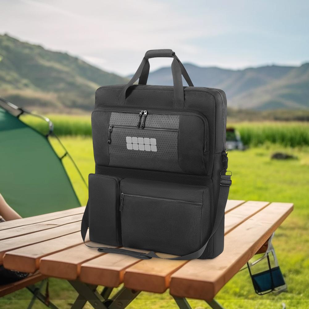 Solar Panel Storage Bags Waterproof Solar Board Protective Handbag Large Capacity for Portable Solar/BLUETTI 100W & 200W