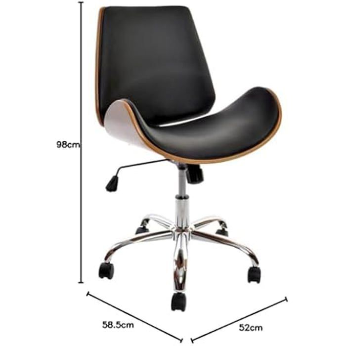 Chaise - DKD HOME DECOR - Marron - Bois de noyer - 1 place - Design contemporain