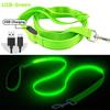 Glowing Led Dog Leash Usb Rechargeable Pet Dog Flashing Nylon Webbing Leashes- 3 Lighting Modes Keep Your Pets Safe In Darkness