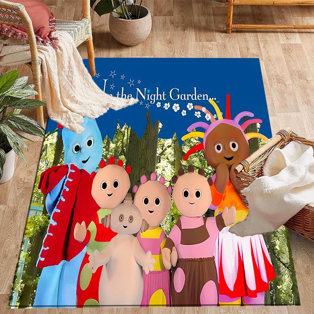 In The Night Garden Characters Themed Anti-Slip Rugs - Polyester Home Decor, Suitable for Bedrooms, Living Rooms, Doorways, Studios, and Decorations