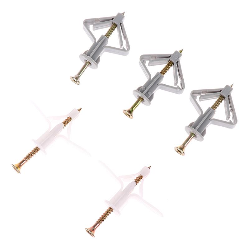 Kit 20 Pezzi Tasselli ad Espansione per Cartongesso con Viti Autoperforanti Muro Casa Forato